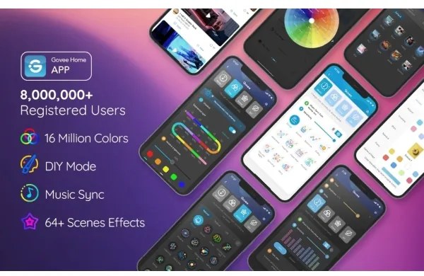 Govee - Neon SMART ohybný LED pásik RGBIC 2m Wi-Fi IP67