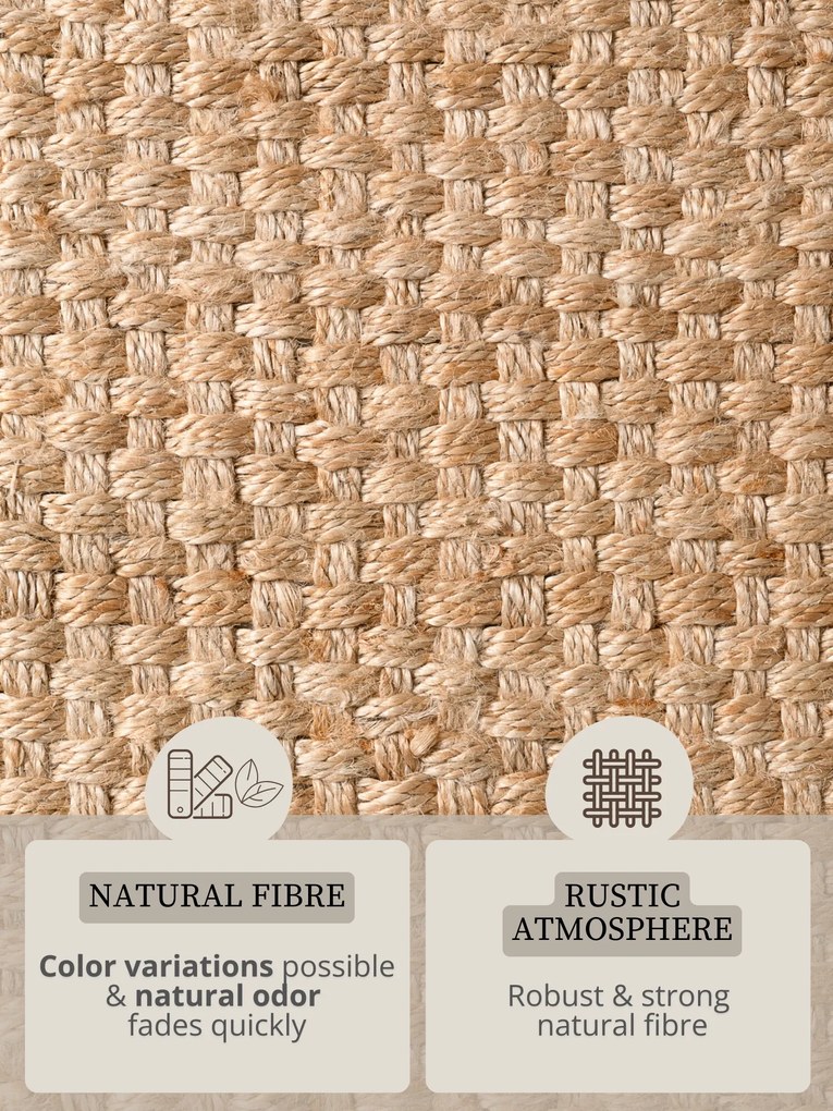 Hanse Home, Koberec behúň Handloom 106335 Fjord Natural Gold, 80x200, béžová, chodba / predsieň