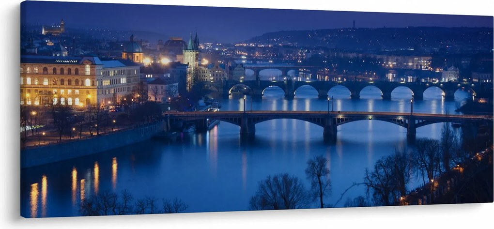 Obraz pražských mostov (120x50 cm)