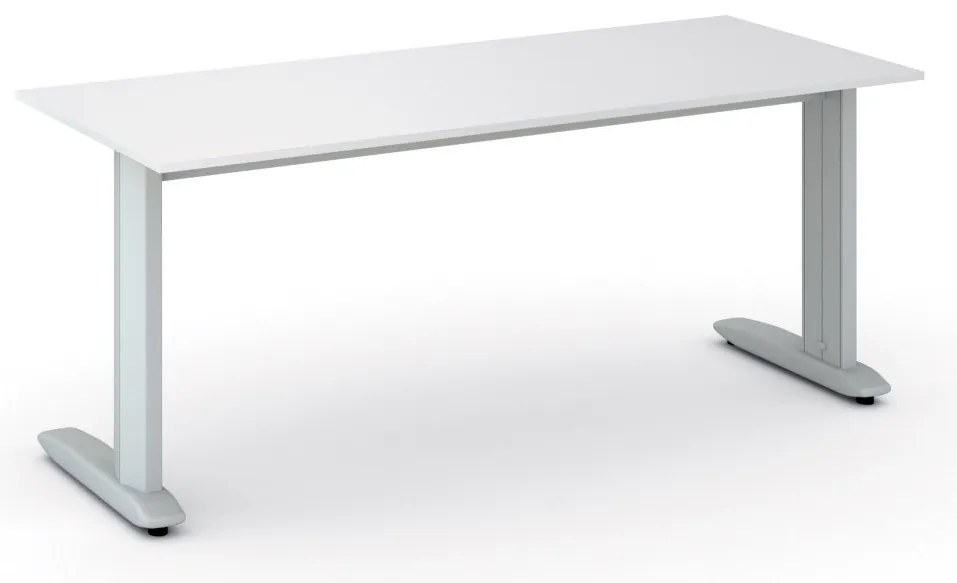 Kancelársky písací stôl PRIMO FLEXIBLE, 180x80 cm, biela