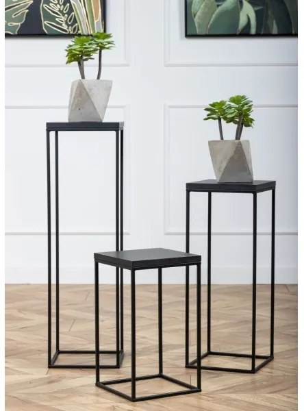 Stojan na kvety BASICLOFT 80x24 čierna