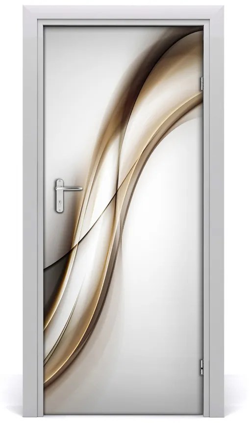 Samolepiace fototapety na dvere hnedá vlna 75x205 cm