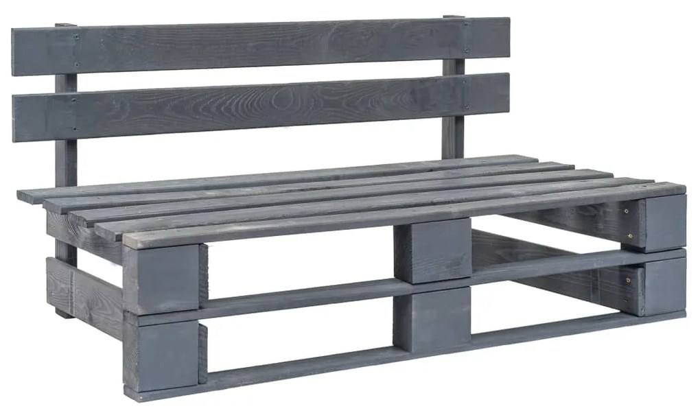 vidaXL Záhradná paletová lavička z FSC dreva sivá