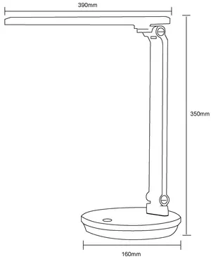 Stolná LED lampa s okrúhlou základňou čierna