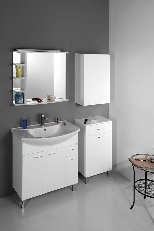 Aqualine Aqualine, ZOJA/KERAMIA FRESH skrinka spodná s košom 50x78x29cm, biela, 51310