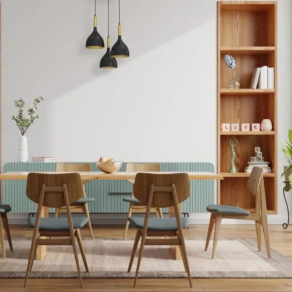 Luster na lanku NOAK 3xE27/15W/230V čierna/zlatá