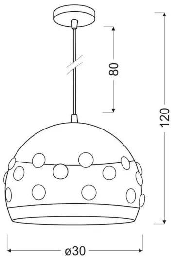 Luster na lanku JOLINA 1xE27/40W/230V