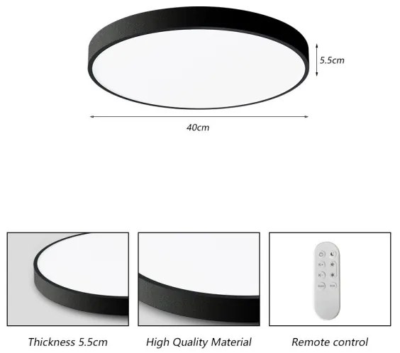 Immax NEO 07248L-LED Stmievateľné svietidlo SEMPLICI 36W/230V Wi-Fi Tuya čierna +DO