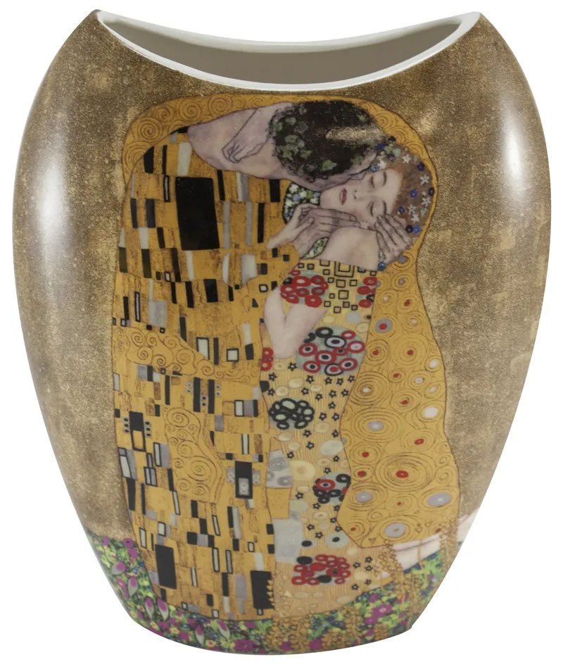 HOME ELEMENTS Porcelánová váza Klimt Bozk zlatý