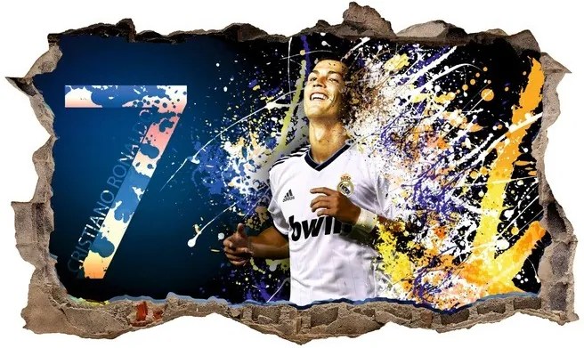 DomTextilu Dekoračná 3D nálepka na stenu Cristiano Ronaldo 47x77 cm