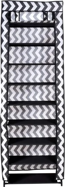 Šatníková skriňa LEA biela / čierna