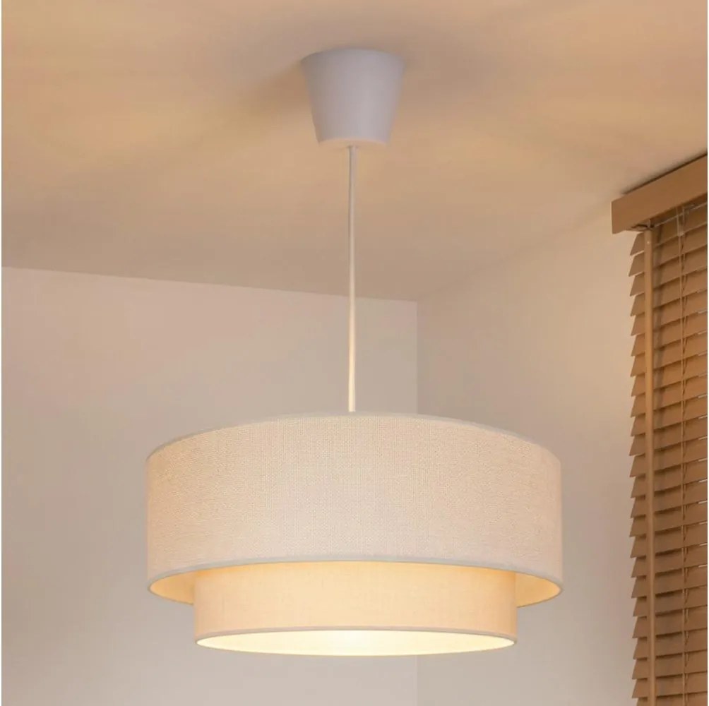 Brilagi - LED luster BOHO ECO na lane 1xE27/10W/230V pr. 40 cm krémový