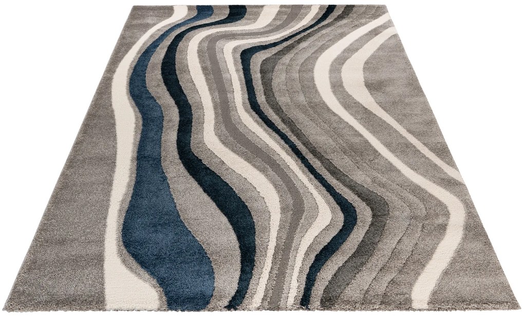 Obsession, Kusový koberec My Frisco 283 Blue, 240x330, modrá, obývacia izba