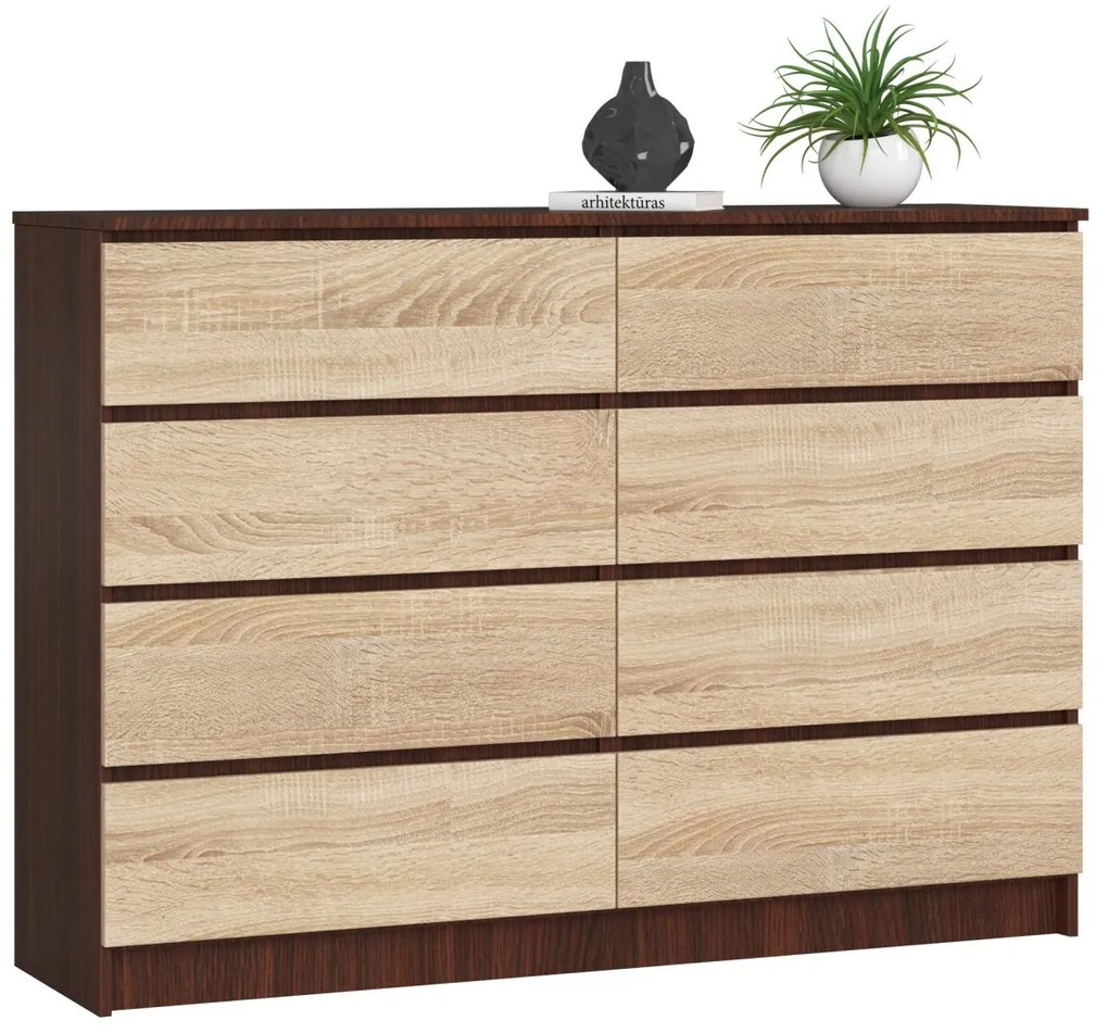 Komoda Rollo X 140 cm wenge/dub sonoma