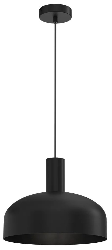 Závesné svietidlo Visby, 1x čierne kovové tienidlo, b