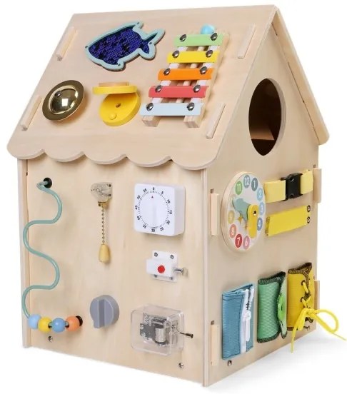 2Kids Toys - Aktivity doska domček béžová