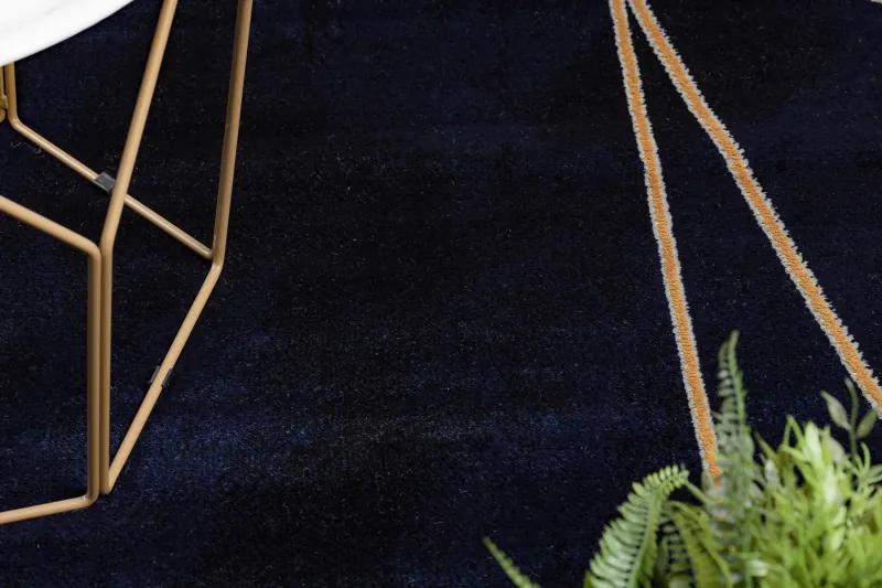 Modrý koberec EMERALD exkluzívny/glamour granat/zlatý Veľkosť: 200x290cm