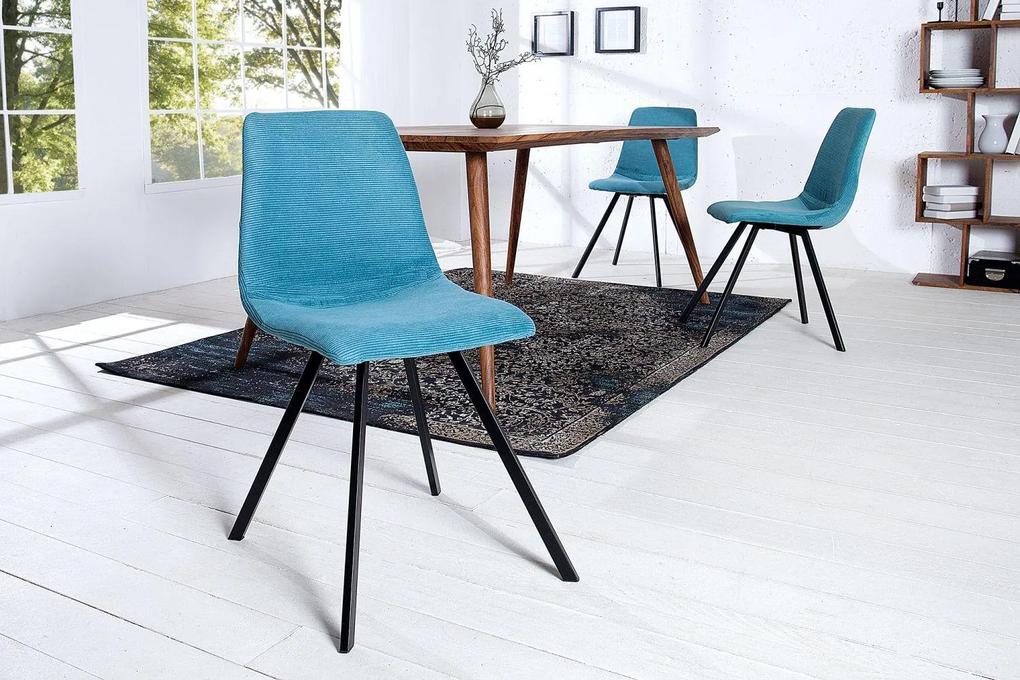 Dizajnová stolička Rotterdam Retro / tyrkysová