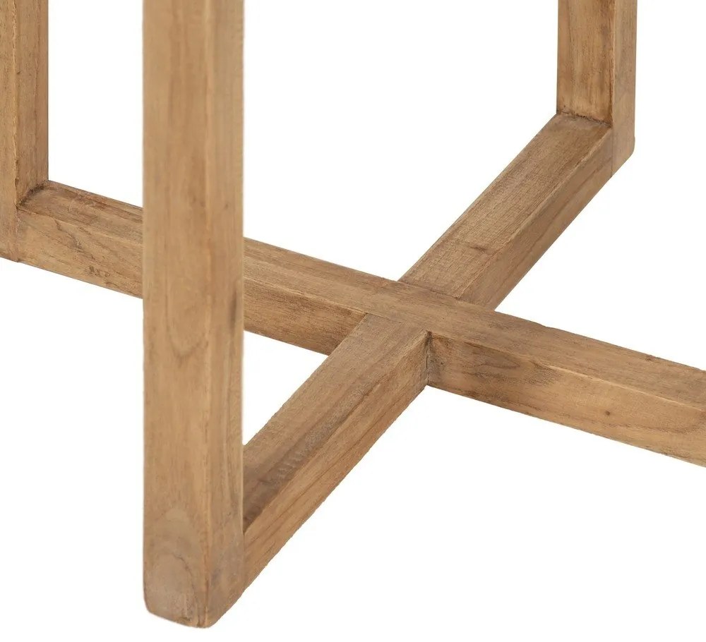 Okrúhly odkladací stolík z masívu mindi ø 40 cm Dala – Ixia