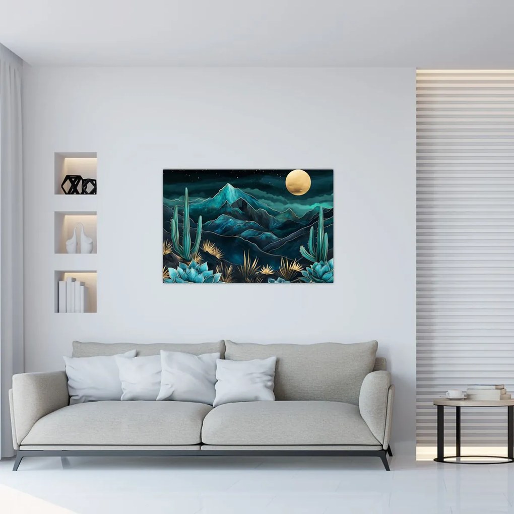 Obraz - Tyrkysová noc (90x60 cm)