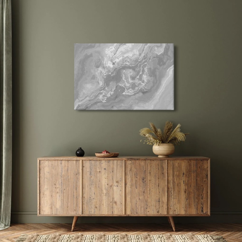 Obraz - Mramor v čiernobielej (90x60 cm)