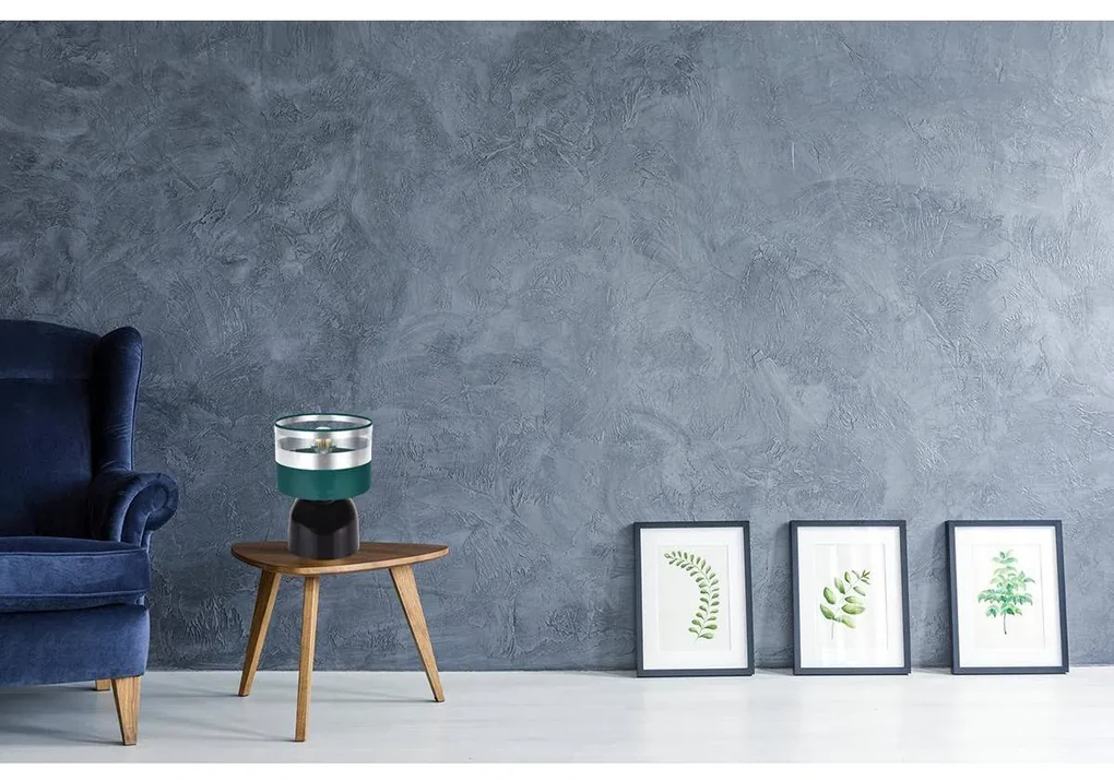 Stolná lampa Intense Chrome, 1x textilné tienidlo (výber zo 6 farieb), (výber z 3 farieb konštrukcie)