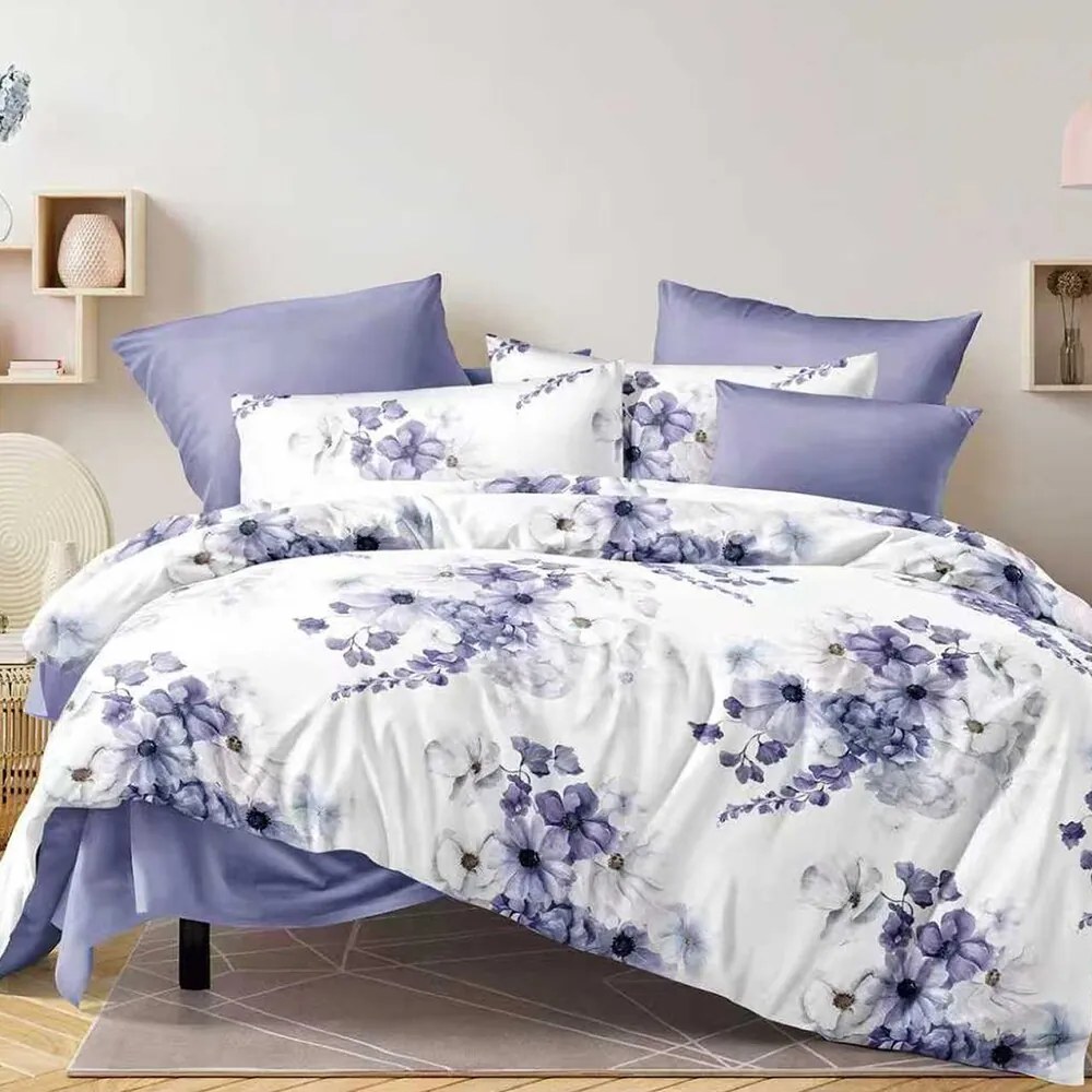 Bavlnené obliečky Homa BODRA VIOLET 7-dielna sada 140x200 cm