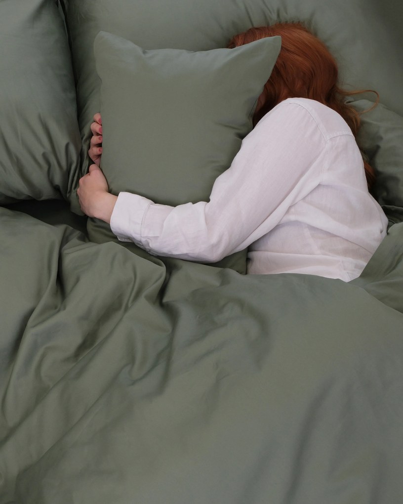 Saténové obliečky - Diana olivové