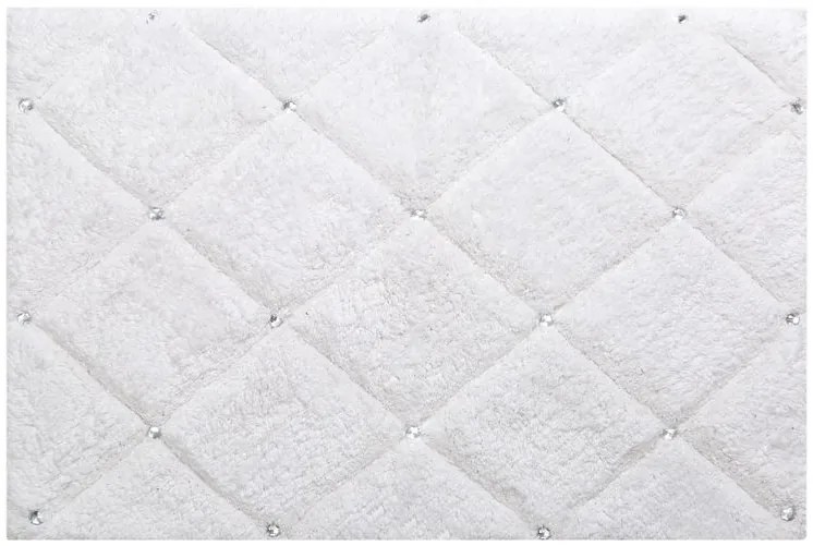 Dekorstudio Kúpeľňový koberček CHIC s kryštálmi v bielej farbe Rozmer koberca: 60x90cm