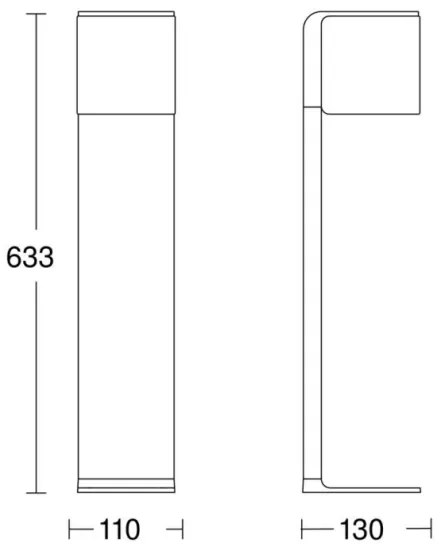 Steinel 079284 - LED Vonkajšia lampa GL 80 C LED/9,1W/230V IP44 antracit