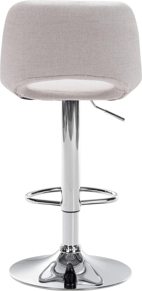 Barová stolička Camden - látka, chróm rám - Krémová