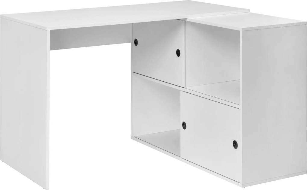 XXXLutz ROHOVÝ PÍSACÍ STÔL, biela, 120/78/107 cm MID.YOU - Online Only kancelárie - 002858003201