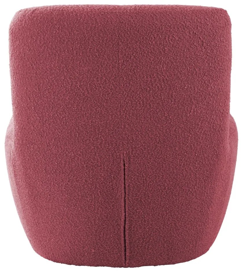 Ružové kreslo z textílie buklé Ada – Leitmotiv