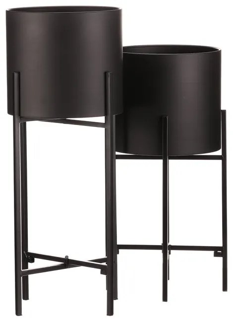 Autronic BONTEC Stojan - kovový, okrúhly, čierny mat, cena za sadu 2 ks Farba: Čierna