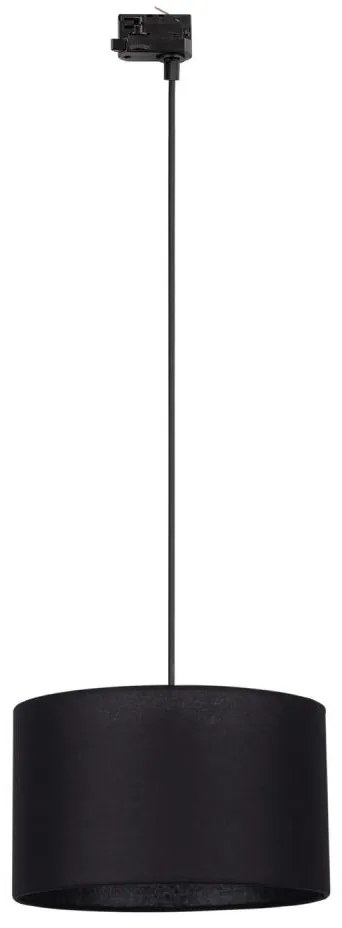 Luster na lanku 3-fáz. lišto. systému TRACER 1xE27/15W/230V pr. 38 cm čierna