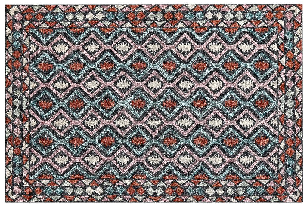 Vlnený koberec 140 x 200 cm viacfarebný HAYMANA Beliani