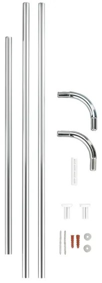 WENKO 19215100 - Držiak tyče UNIVERSAL 2x2 cm chróm/biela