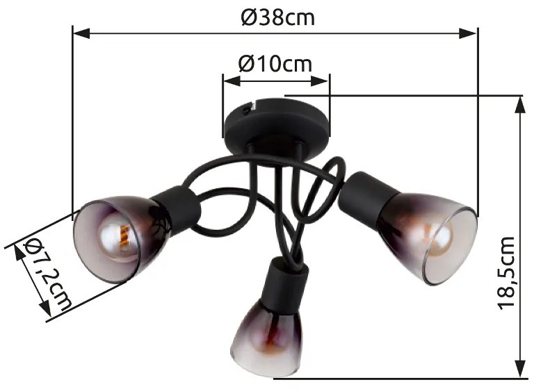 GLOBO SATELLA 54312-3D Stropné svietidlo