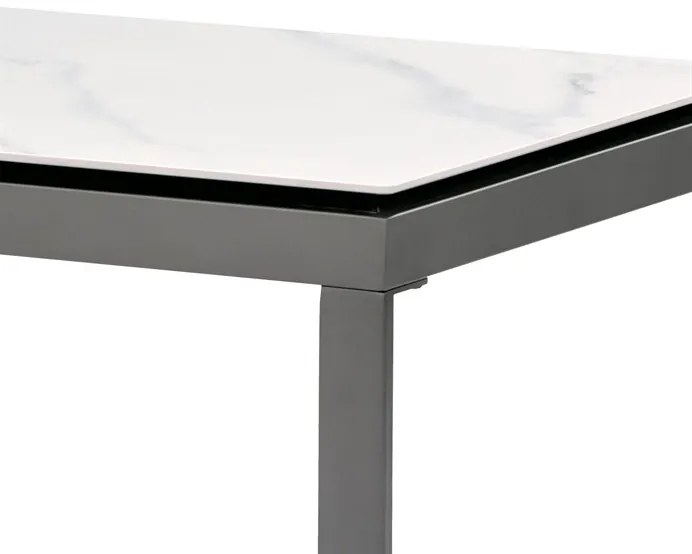 Autronic BONTEC Konferenčný stolík 121x61cm, spekaná keramika, mramor, AHG-284 WT Farba: Biela