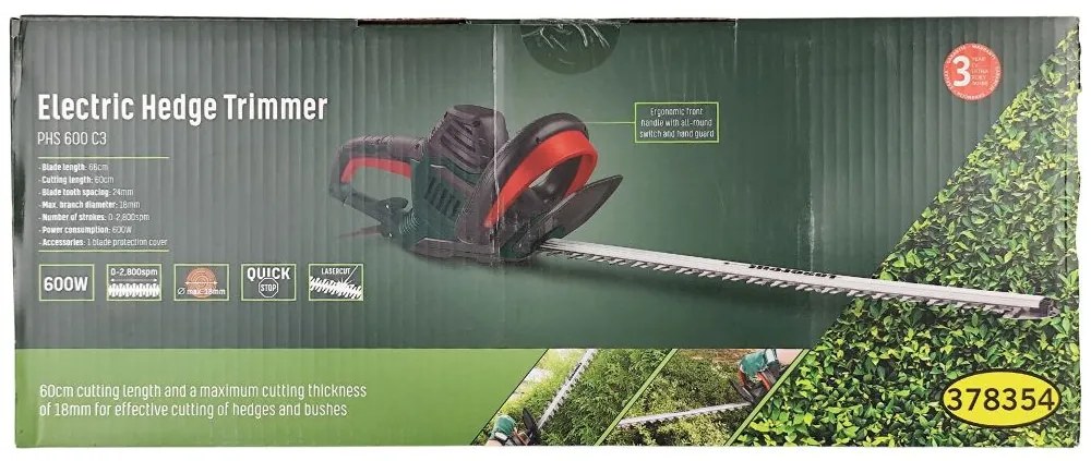 Elektrické nožnice na živý plot PHS 600 C3