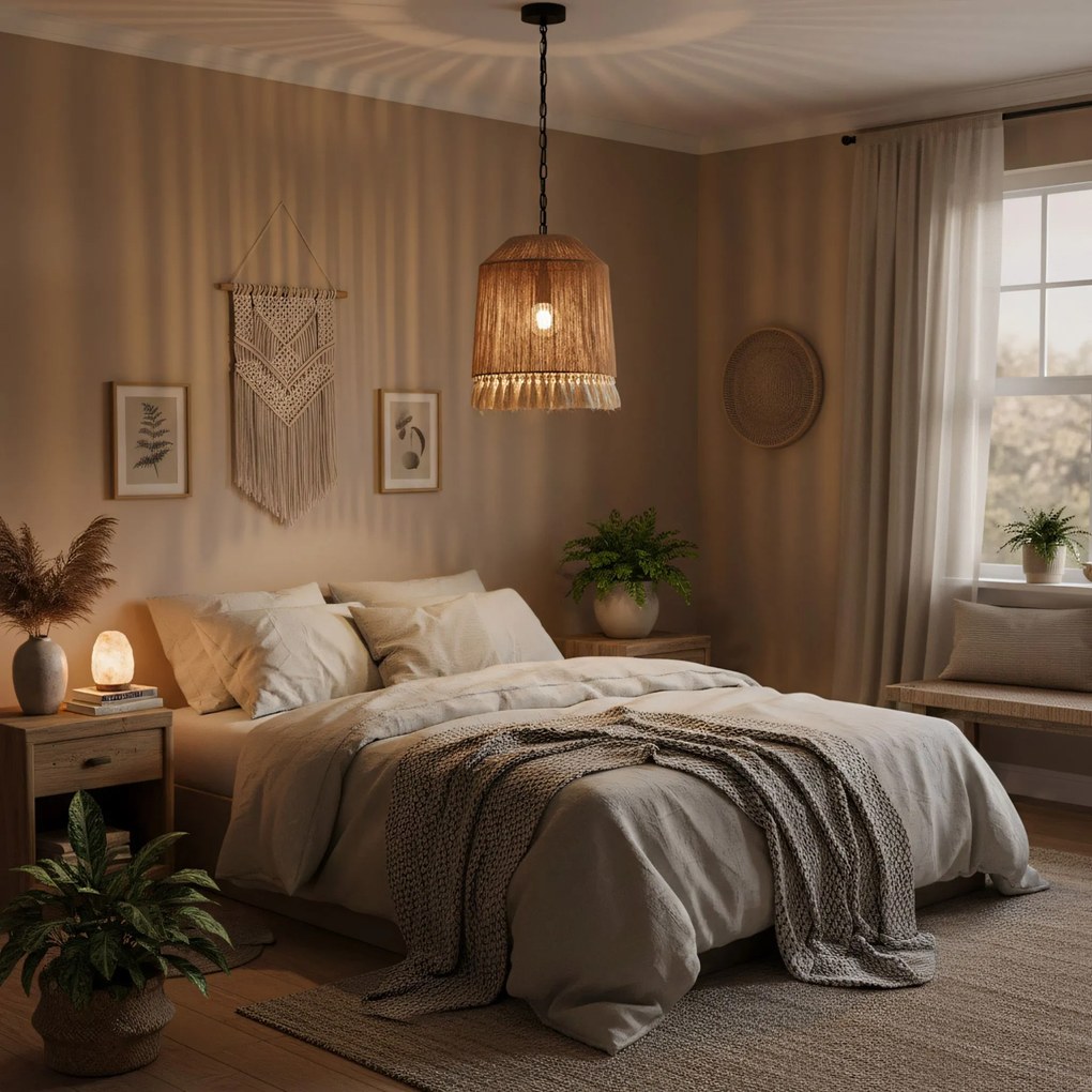 Toolight Toolight, stropné svietidlo 30cm, 1xE27, APP1734-1CP, čierna-hnedá, OSW-04044