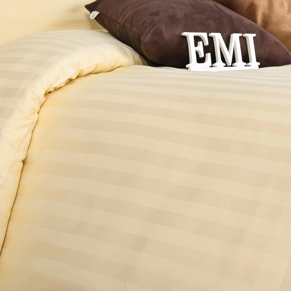 Obliečky damaškové zlaté EMI: Francúzsky set1 200x220 + 2x (70x90)