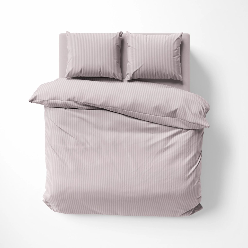 Posteľná obliečka Damašek Púdrovo ružová 200x220 / 2×70x80 cm – elegantný damaškový vzor, zips