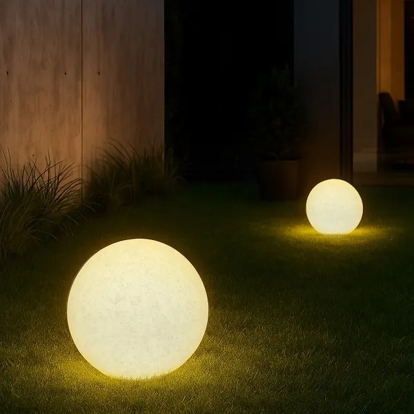 Vonkajšie dekoračné svietidlo LUMISTONE 1xE27/15W/230V IP65 priemer 38 cm