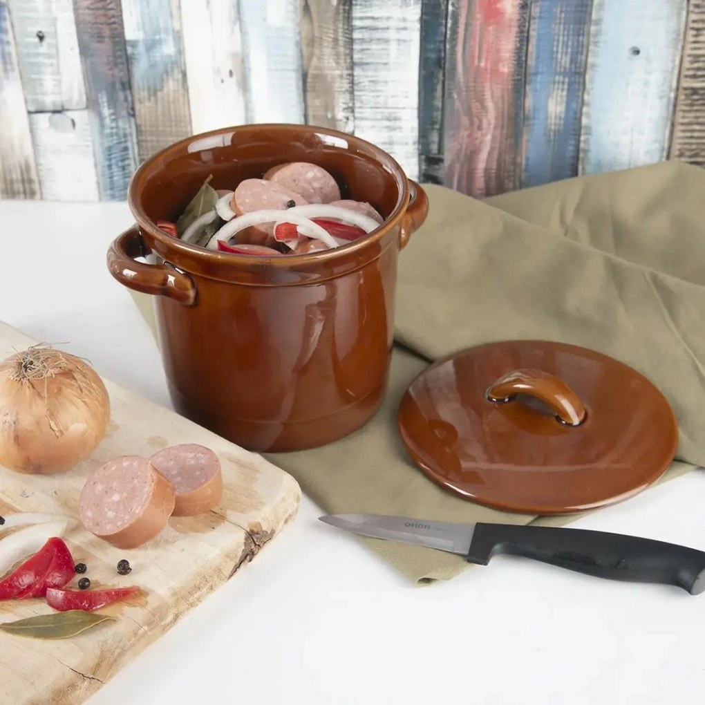 Orion Keramický hrniec na masť s vekom, 1,1 l, 1,1 l