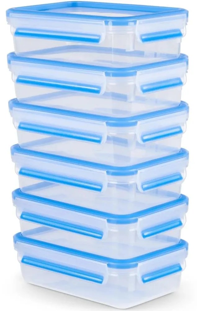 Tefal - SADA 6x Dóza na potraviny 0,8 l MASTER SEAL FRESH modrá