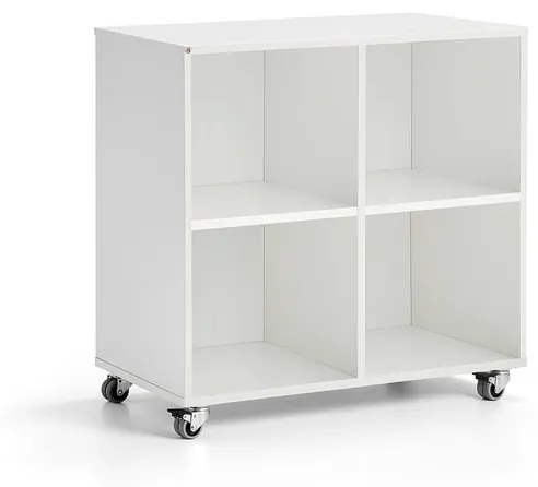 Študentská skrinka CASPER, 4 priehradky, biela