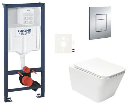 Závesný wc set do ľahkých stien / predstenová montáž Swiss Aqua Technologies Infinitio SIKOGRSIN12E