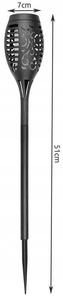Gardlov 15446 Záhradná solárna pochodeň 12 LED, 3.7 V, 51 cm 1 ks