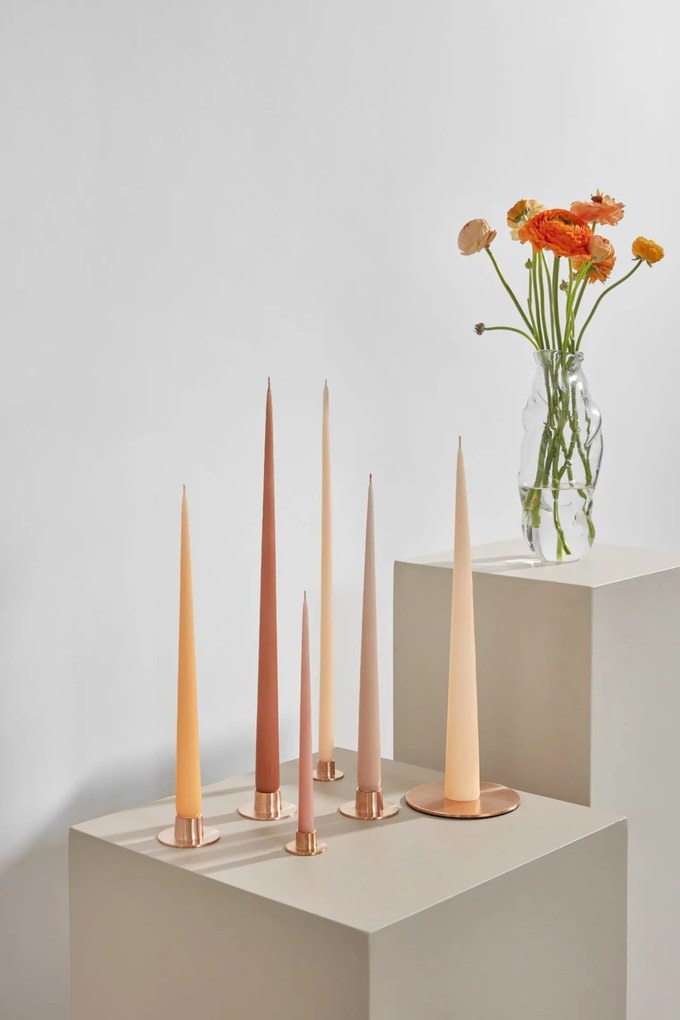 ester & erik Kovový okrúhly svietnik Rose Gold Small